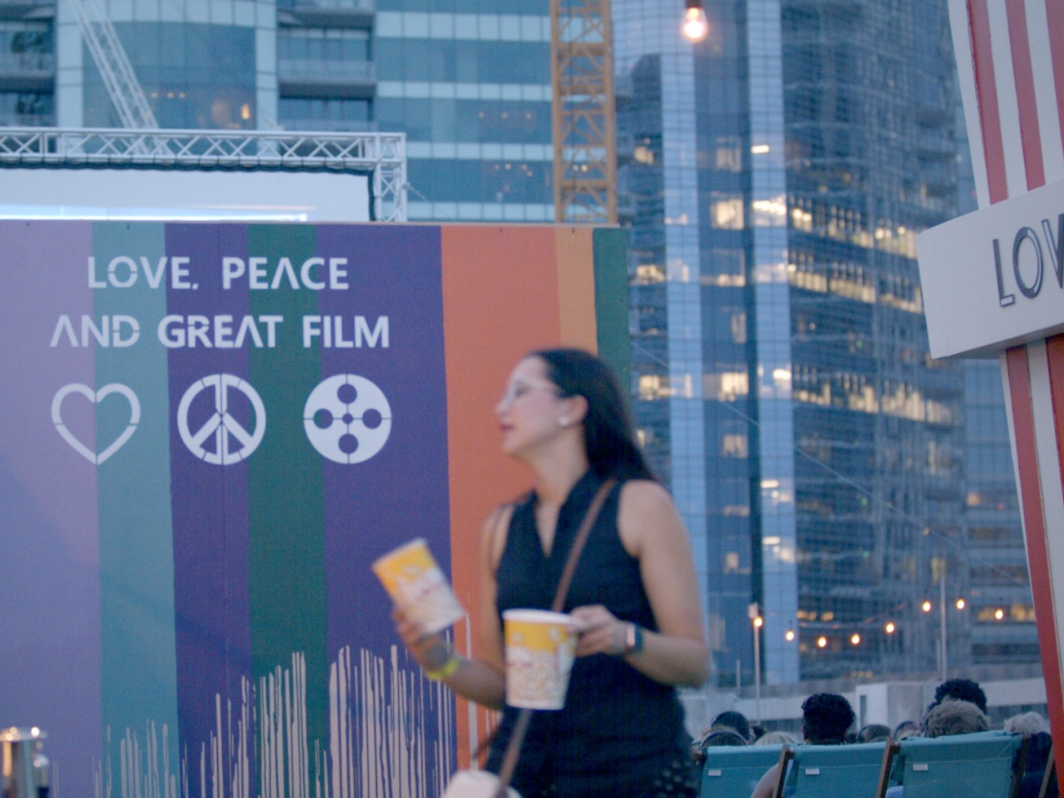 Frost Houston pop-up Rooftop Cinema Club