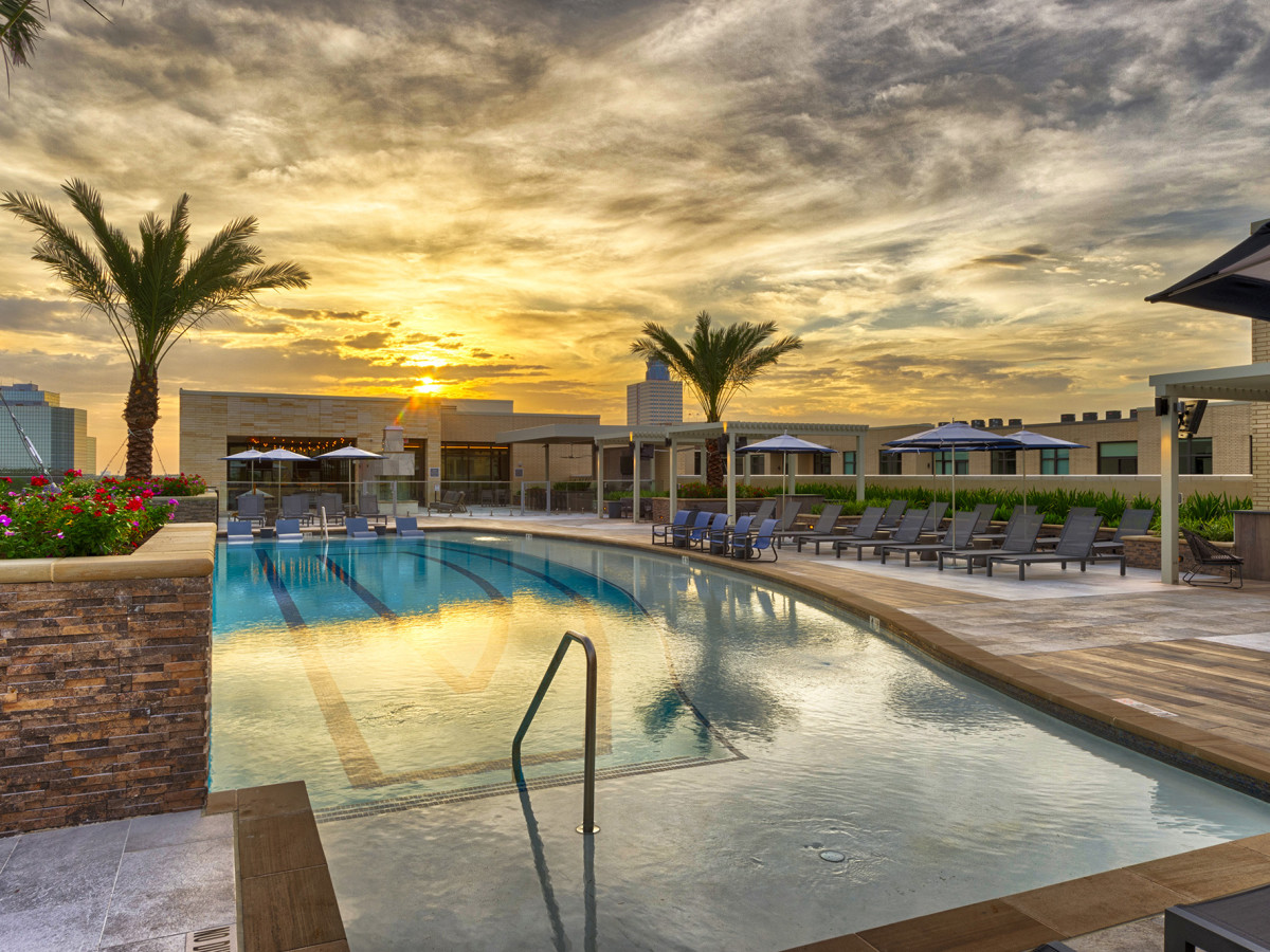 The McAdams Memorial City rooftop infinity pool