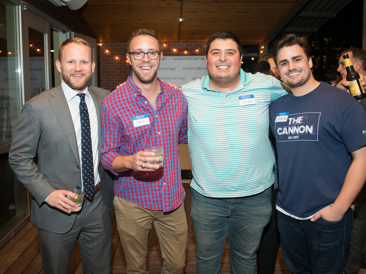 Automotive Map launch party 2019 Will McCallum, Chris Buckner, Aldo Ortiz, Lawson Gow