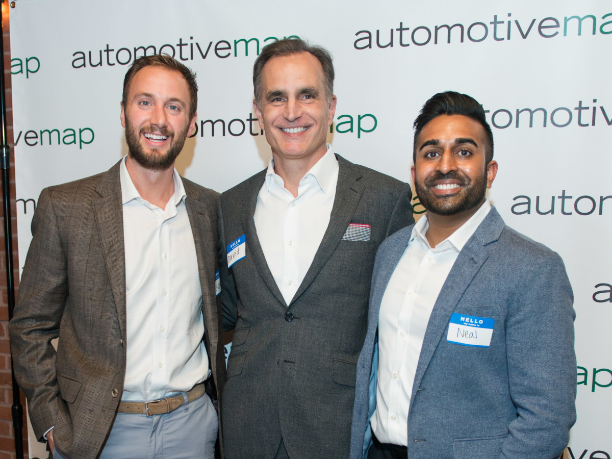 Automotive Map launch party 2019 Justin Makris, David Gow, Neal Patel