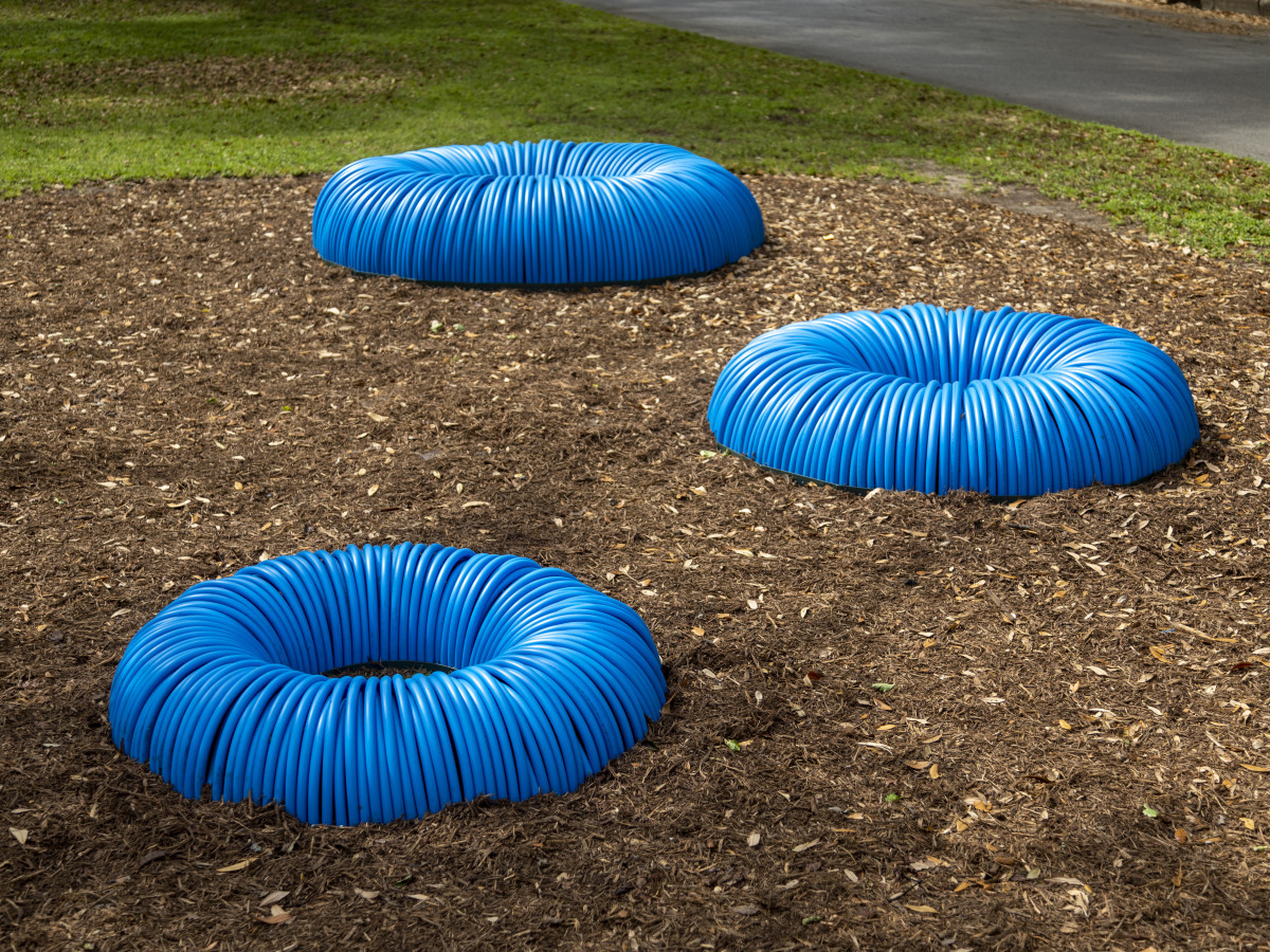 True North Heights sculptures Forces of Nature/ Blue Skies, Slinkys, and Hurricanes - Leticia Bajuyo