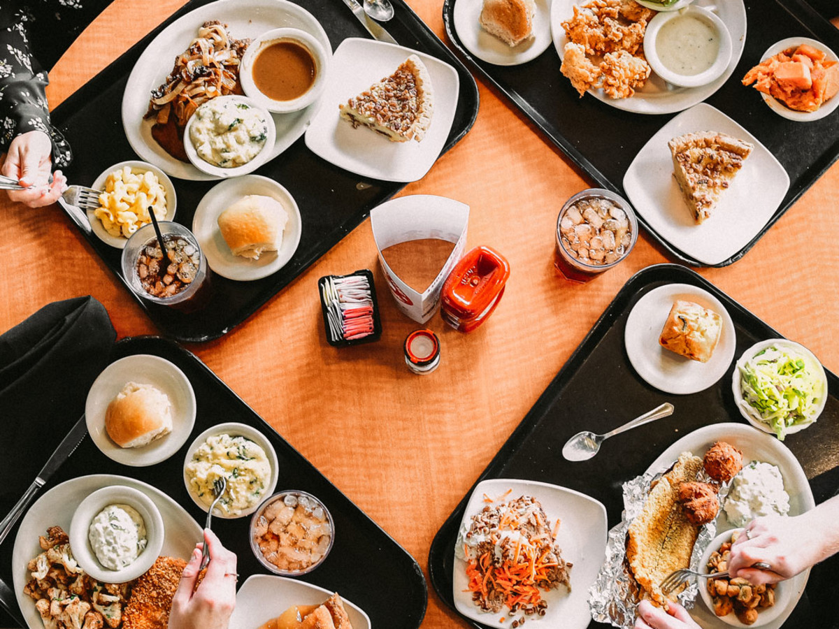 Luby's food spread