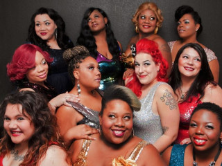 dancers and performers of the Fat Bottom Cabaret troupe of Austin