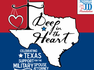 flyer for the Deep in the Heart fundraiser for Military Spouses Attorneys