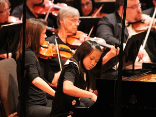 performers during the Pearl Amster Youth Concerto Festival by Austin Civic Orchestra