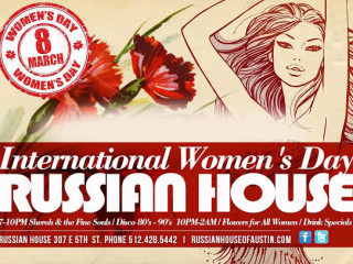flyer for International Women's Day at Russian House of Austin