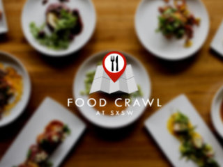 table with food for Food Crawl at SXSW 2014