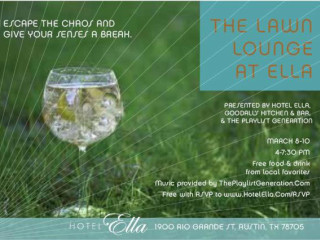 poster for the Lawn Lounge at Hotel Ella for SXSW 2014