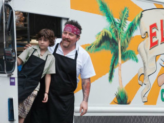 scene from the film Chef starring Jon Favreau with food truck