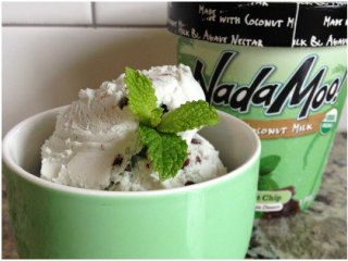 bowl and carton of NadaMoo! ice cream