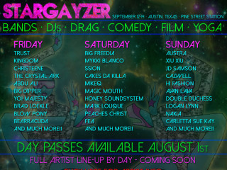 poster austin Stargayzer Festival at pine street station