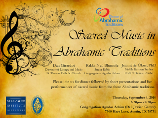 poster Sacred Music in Abrahamic Traditions