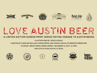 Love Austin Beer - Prints by Jessica Deahl - Bitch Beer - December 2014