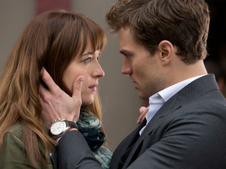 Dakota Johnson and Jamie Dornan in Fifty Shades of Grey