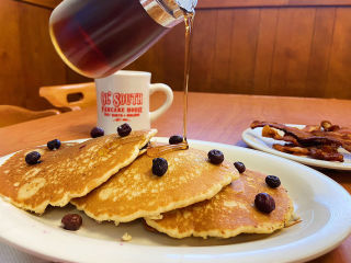 Ol' South Pancake House berry and chocolate chip pancakes