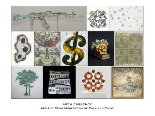"Art & Currency - Artistic Reinterpretation of Cash and Coins" opening day