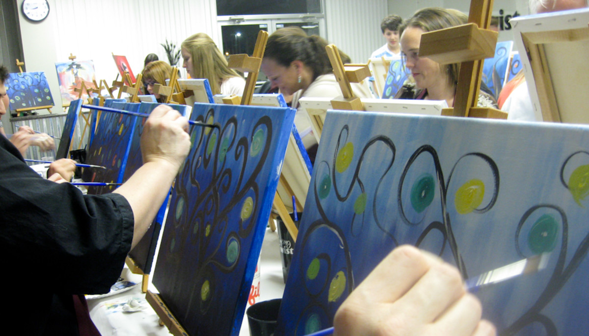 Painting With A Twist Couples Congress Bridge Event