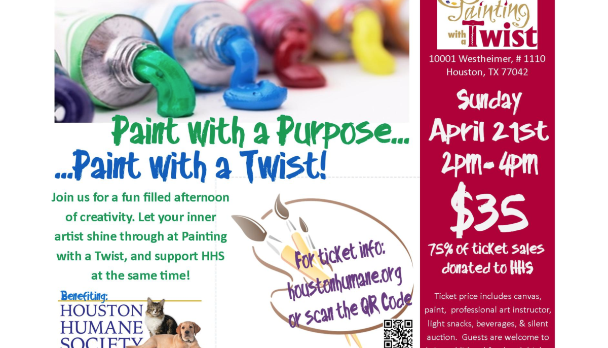 Houston Humane Society S Painting With A Twist Party Event