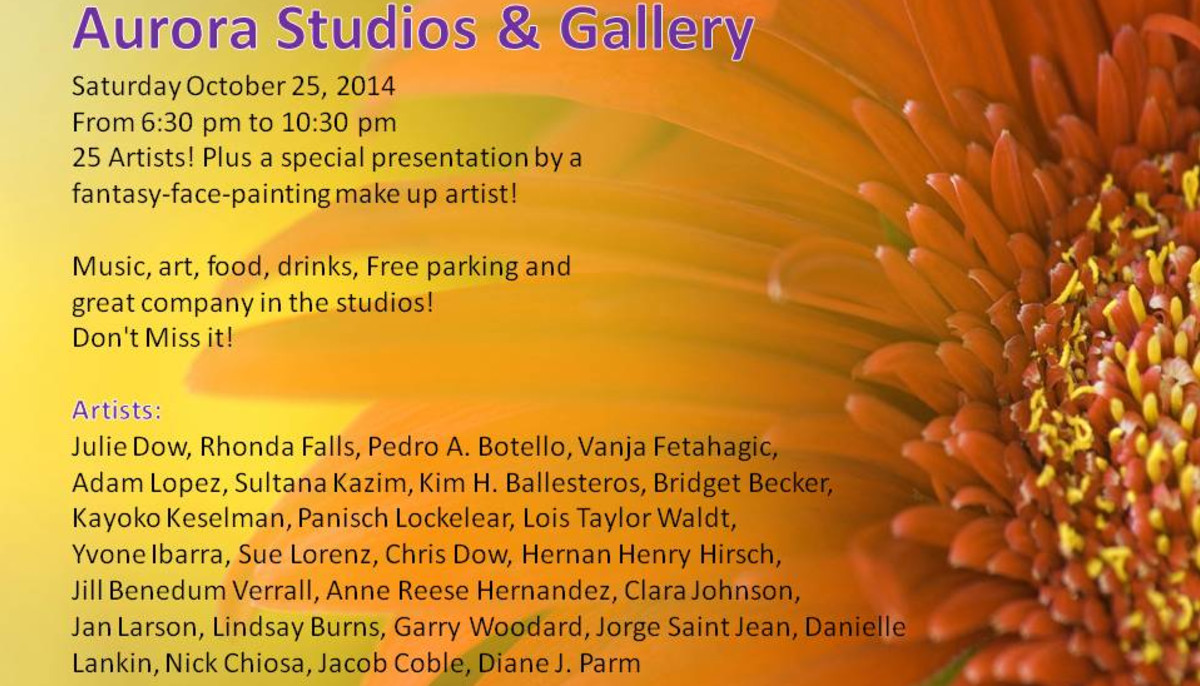 Aurora Studios And Gallery October Open Gallery Art Show Event