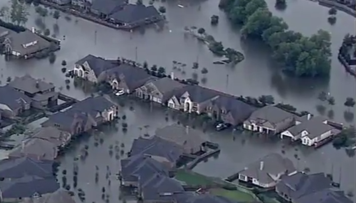 Aerial tour shows devastation of epic flooding in Houston area