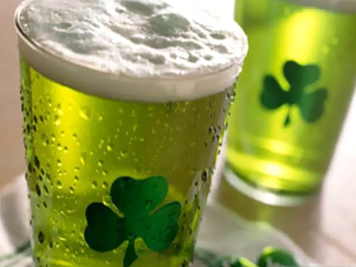 St. Patrick's Day, green beer, shamrock