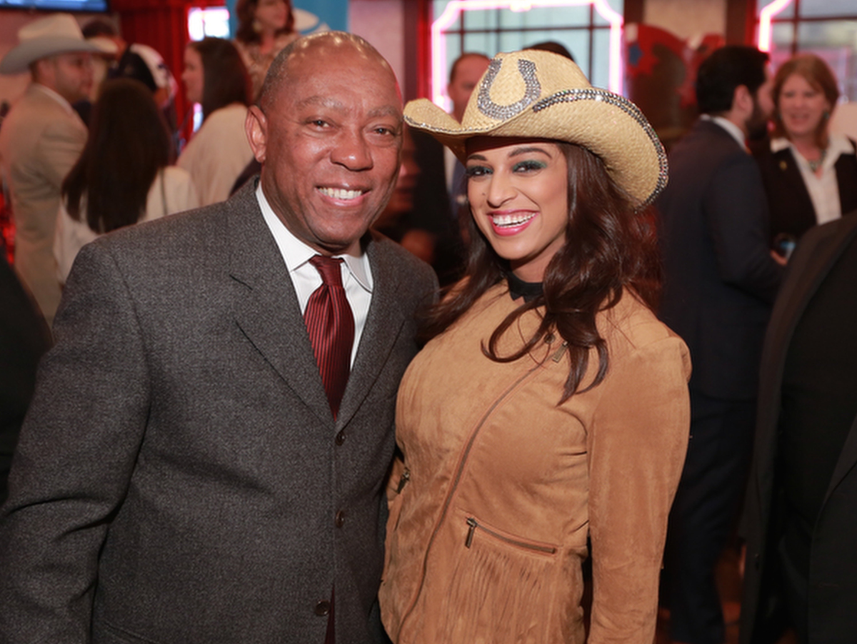 Sylvester Turner, Charisma Glassman at Mayor's Rodeo Kickoff Breakfast