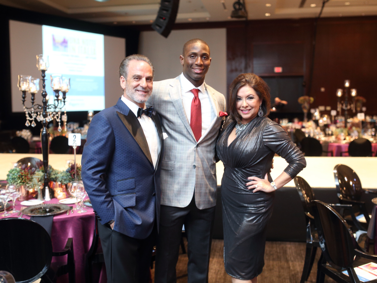 Una Notte in Italia Rudy Festari with Houston Texan Alfred Blue and Debbie Festari