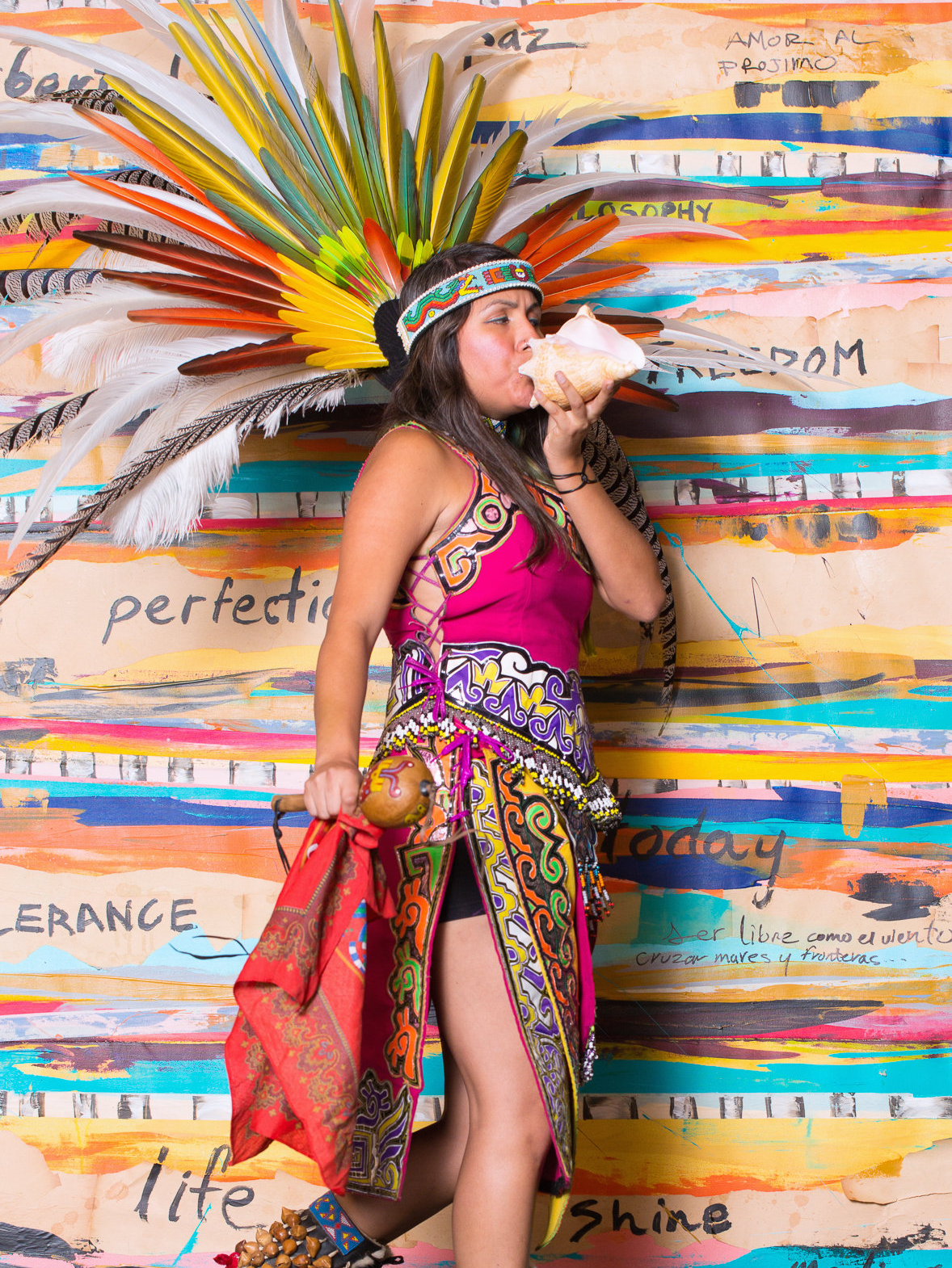 News, Shelby, Pedro Abasolo fashion show, Oct. 2015, Aztec dancer,