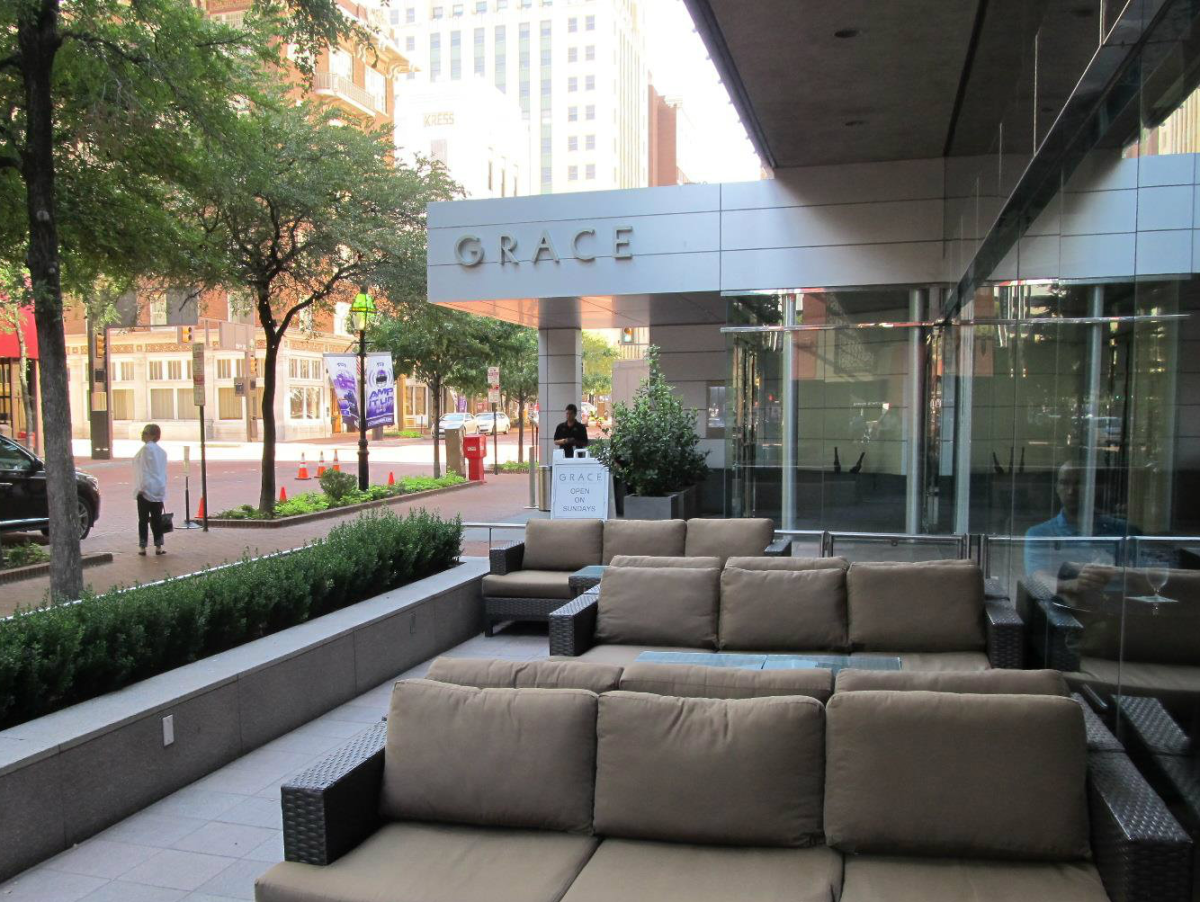 Grace restaurant patio in Fort Worth
