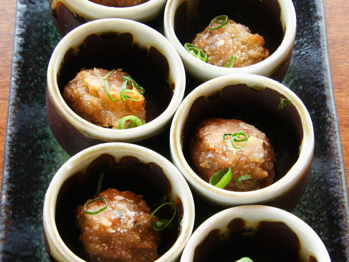 Lobster shooters at Abacus restaurant in Dallas