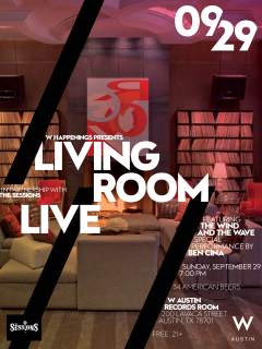 Living Room live poster for The Wind and the Wave