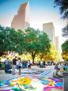 The Center for Hearing and Speech presents Houston Via Colori® Street Painting Festival