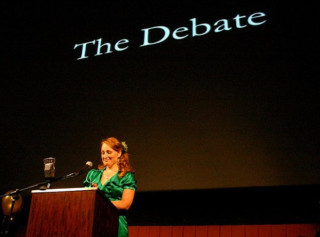 Austin Photo Set: News_Dawn Youngs_does god play dice_jan 2012_dawn debate