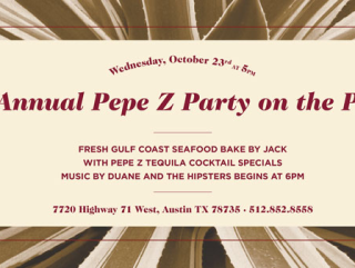 Pepe Z Tequila party invitation to Jack Allen's Kitchen