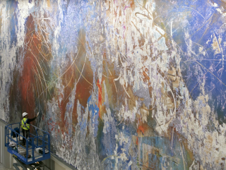 Austin, Amistad América mural at UT, January 2018