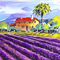 Hunter George’s Watercolor Exhibit: “Reflections of the Past” opening day