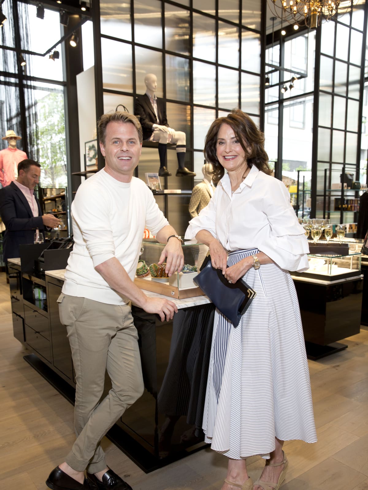Adam Lippes, Laurie Morian at luncheon