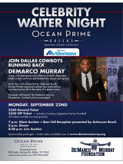 DeMarco Murray Celebrity Waiter Night