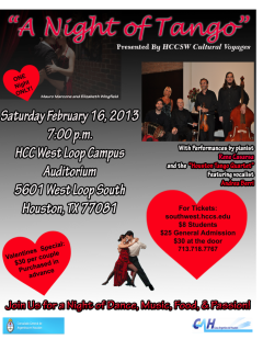 Houston Community College SW Cultural Voyages presents "A Night of Tango"