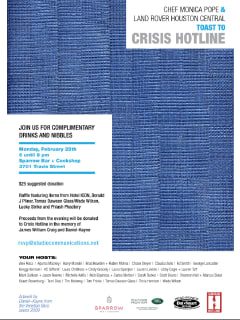 Crisis Hotline Cocktail Fundraiser