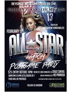 NBA All Star Game Watch and Post-Game Party