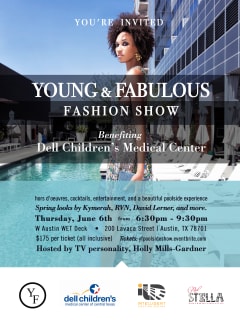 Young and Fabulous Fashion Show benefit on the Wet Deck at the W