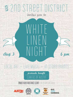 2nd Street Distict White Linen Night flyer for August 2013