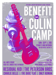 Benefit for Colin Camp poster