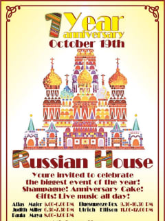 Russian House one year anniversary poster