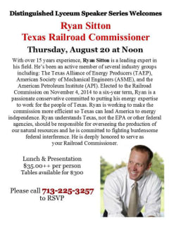 Ryan Sitton Distinguished Lyceum Speaker Series