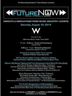 poster Grammy FutureNow at w austin
