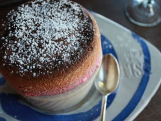 Raspberry souffle
