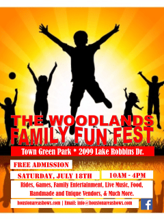 Houston Area Shows Presents The Woodlands Family Fun Fest