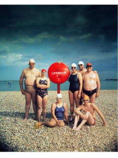 Neal Slavin, 15 July 1984 Channel Swimmers, Polaroid Print